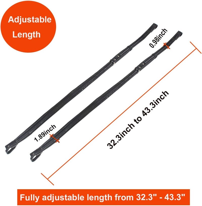 YUNNLEZT Padded Bass Accordion PU Leather Shoulder Harness Straps - Adjustable Belt for 16-120 Accordion Musical Instrument Accessories - Image 2